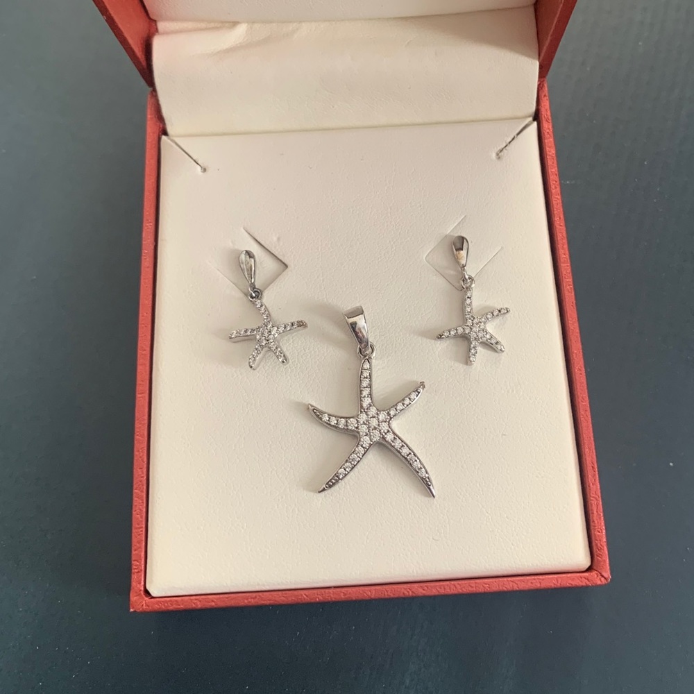 Silver starfish jewelry